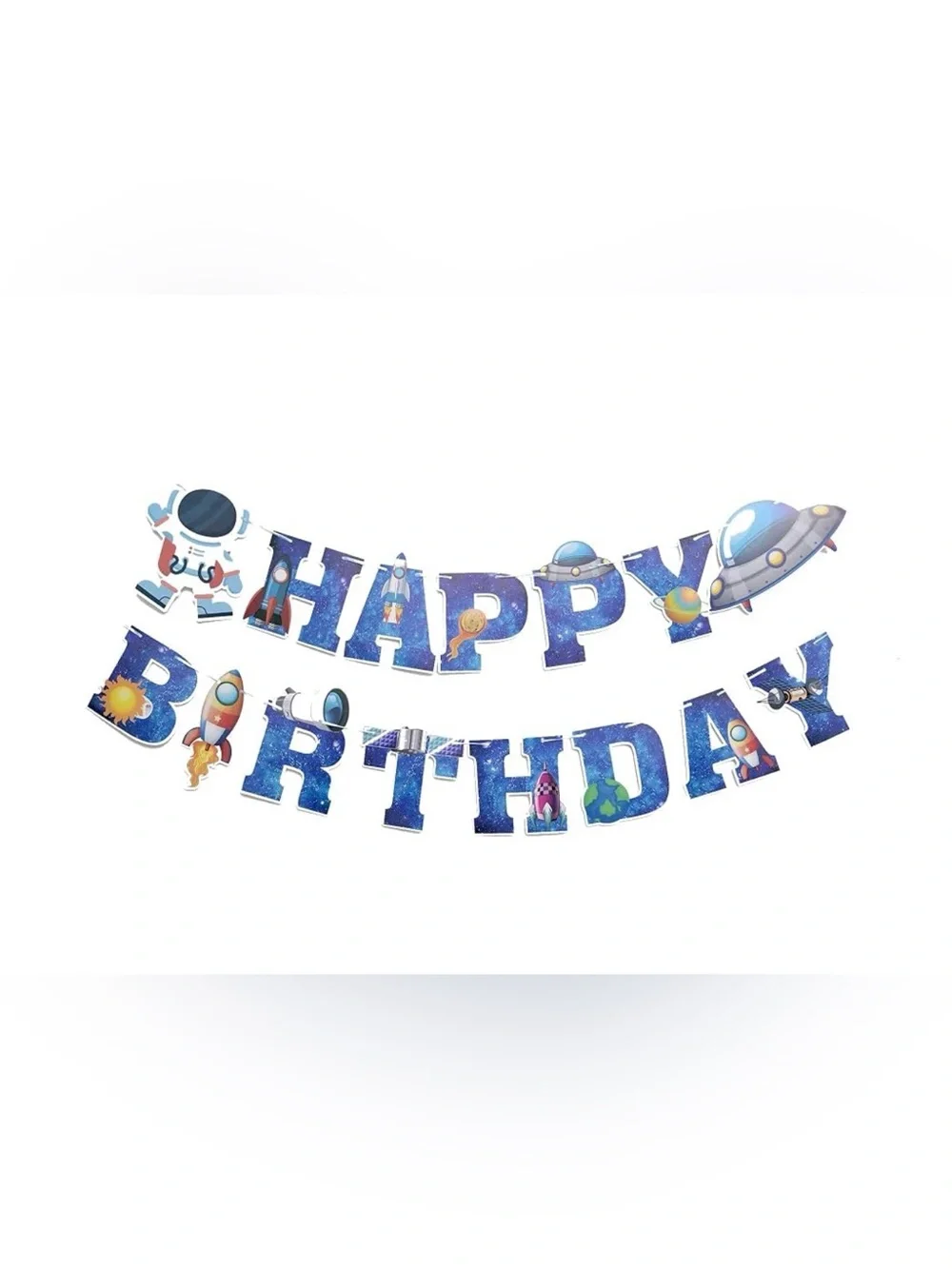 Astronaut Party Cutouts - Blue, Red and White Space Decorations